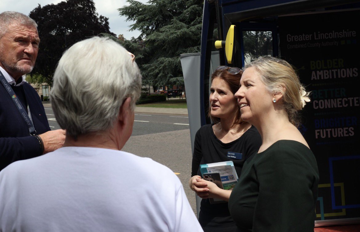 andreajenkyns's tweet photo. Yesterday, on my birthday, I was in Stamford and Grantham launching my Mayoral Transport Roadshow.

For too long, Lincolnshire has been left behind and has been the poor relation of transport funding.

So I’m on the ground speaking to residents and hearing what you want. At the Combined Authority, we are designing a regional transport plan that works for you and helps you get around Lincolnshire.

Our next stop is!👇

Tuesday 23rd June: 

10–11am, Scunthorpe Football Ground. 

1–2pm Marshalls Yard, 
Gainsborough. 

Hop aboard the bus and tell us what you want to see.