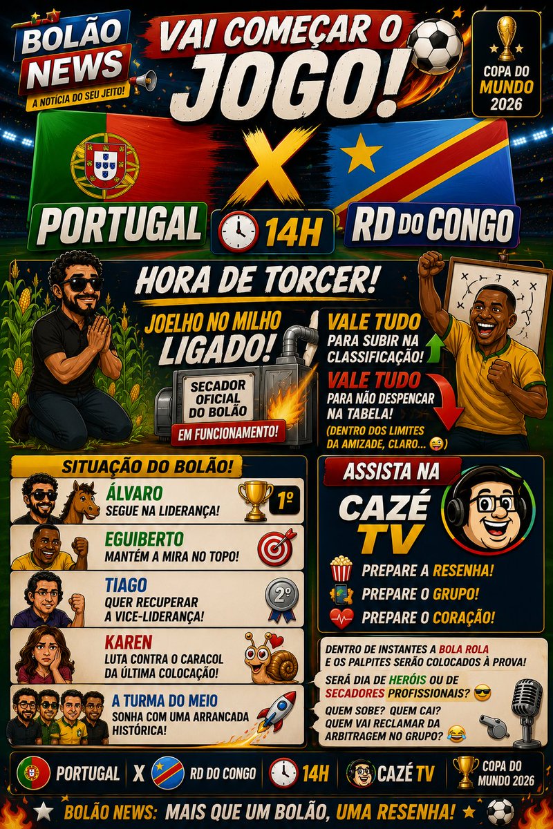 alvpimentel's tweet photo. @CazeTVOficial @Casimiro Posso usar na arte do Bolão daqui do serviço??? Ficarei grato com a autorização! Obrigado! https://t.co/fOgdKyQ4OW