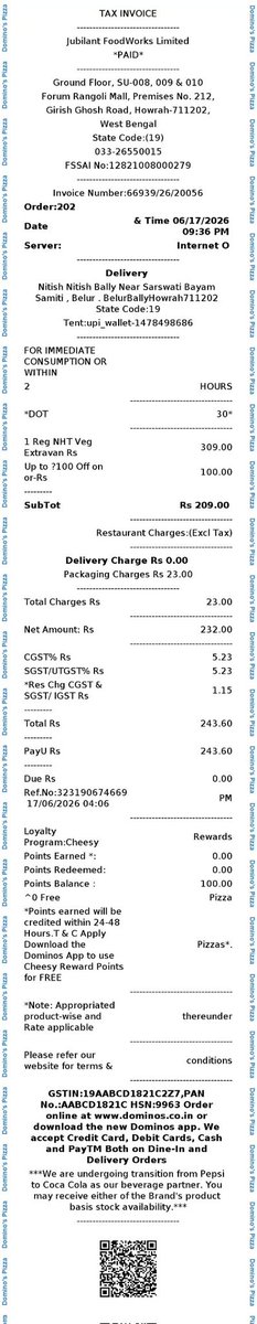 anshtop's tweet photo. @dominos 
Ur service is very pathetic.
I have ordered a pizza , it was delivered in over 1 https://t.co/RzFwzdrY5K was too cold to eat.I complained and but replacement didn't came as promised by ur shop manager.
Here is the reciept.Are u guys making us fool ?? https://t.co/YKOUSTwYku