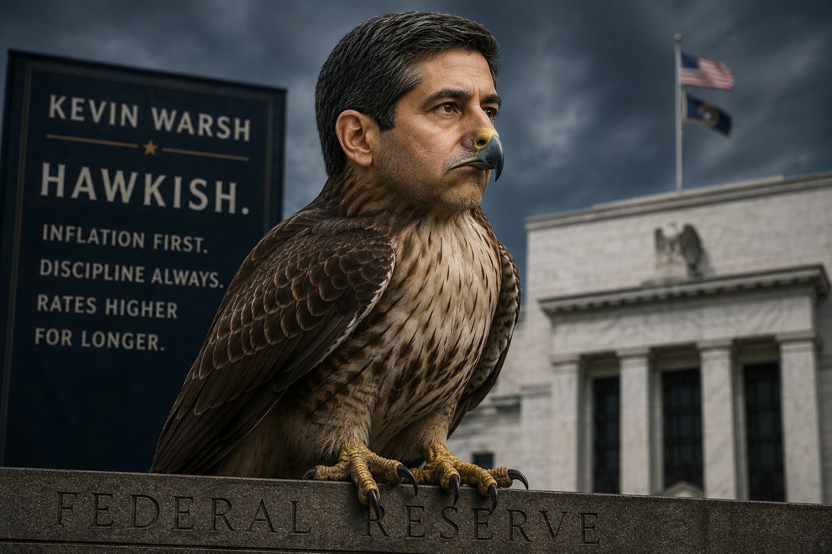 NickSelimanFX's tweet photo. Kevin Warsh, The Hawk! https://t.co/cZx78CC2C7