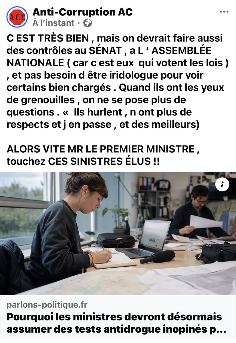 ClaudeMarcel54's tweet photo. Les élus et la drogue un vrai débat https://t.co/EE2qvcKEij