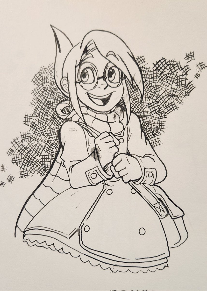 Fil_R's tweet photo. Out camping but had some time to play with a dip pen starter set I got and some colored inks c: keep making messes but its fun and looks alright, yeah? https://t.co/7brVYO5ppi