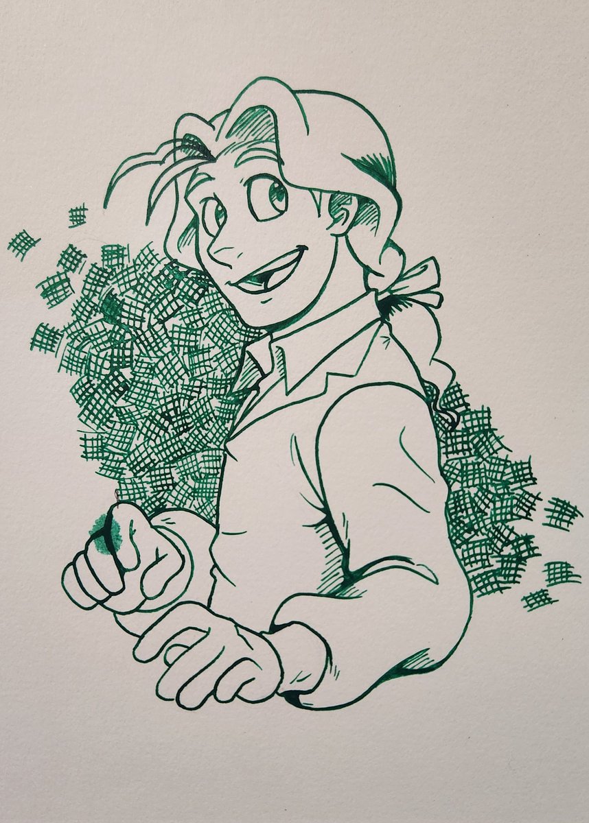 Fil_R's tweet photo. Out camping but had some time to play with a dip pen starter set I got and some colored inks c: keep making messes but its fun and looks alright, yeah? https://t.co/7brVYO5ppi