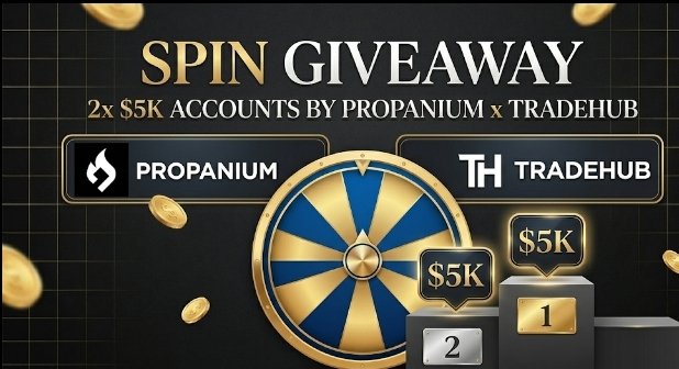 sanaatif2564's tweet photo. 🎉 2x PROPANIUM ACCOUNTS GIVEAWAY! 🎡🔥

🏆 1ST PLACE:1 x $5K Account 🚀
🏆 2ND PLACE:1 x $5K Account 📈

Rules to enter:
1️⃣ Follow @Tradehub77, @sanaatif2564 &amp; @MPropanium
2️⃣ Like &amp; Repost 🔁
3️⃣ Tag 3 trader friends 👇

⏳ Live spin tomorrow night on Discord! Let's go! 📊 https://t.co/vuELZAH5wi