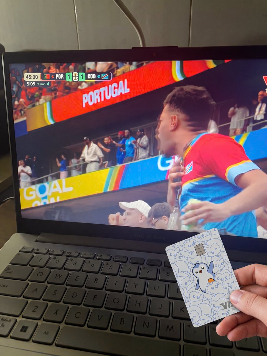atonne9's tweet photo. ⚽️Portugal 1-1 Congo (First Half)
João Neves opened the scoring, but Yoane Wissa equalized beautifully! The "Leopards" are playing very well 🔥🔥
Don’t forget to vote &amp; predict the score on the KASTxyz app for 2X Cashback! 
💰 Tag your friends and get the hype going!
@KASTxyz https://t.co/ep1NbQxthV