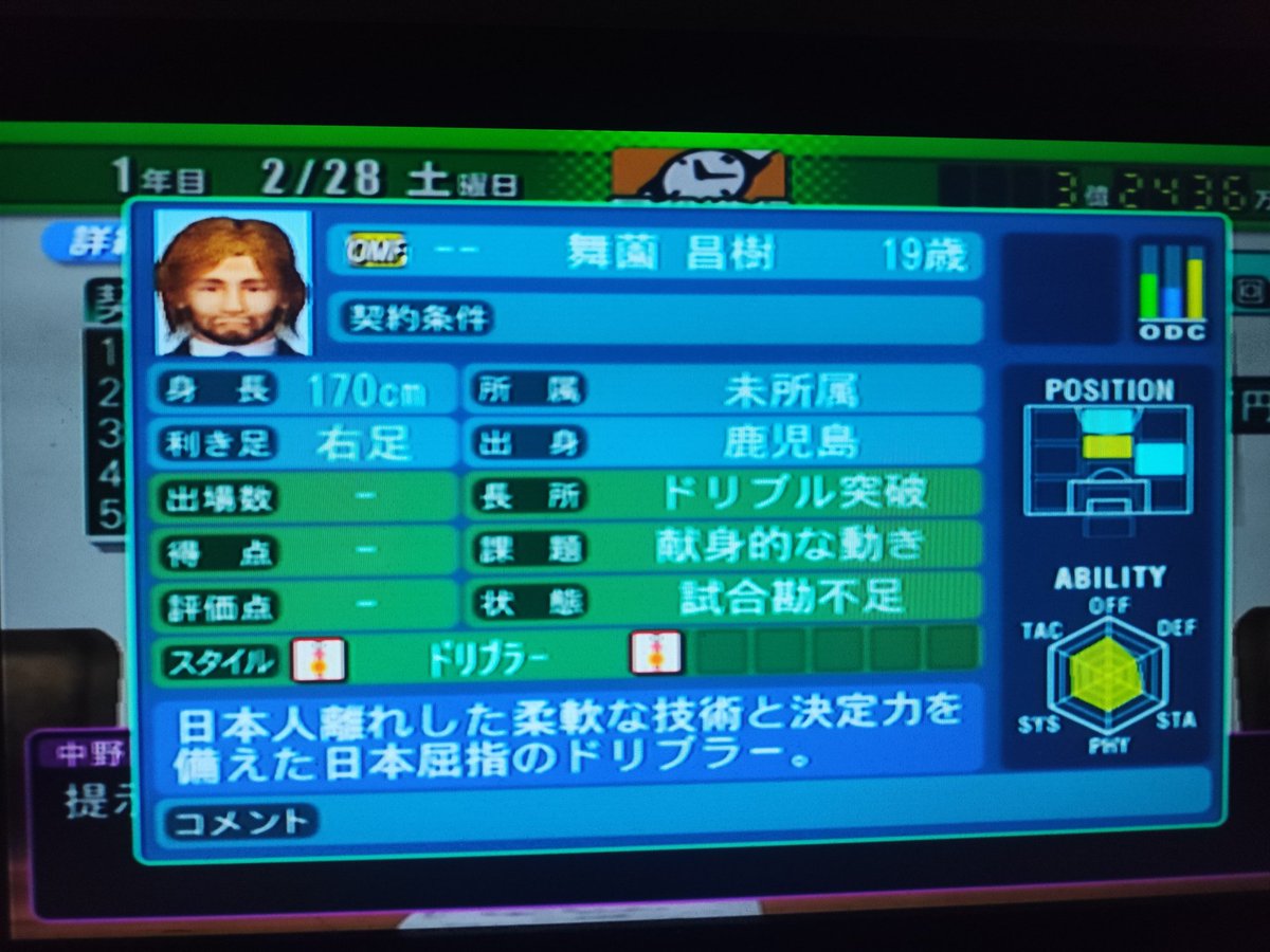 サカつく04初年度に前園さんが、来てビックリしました👍️