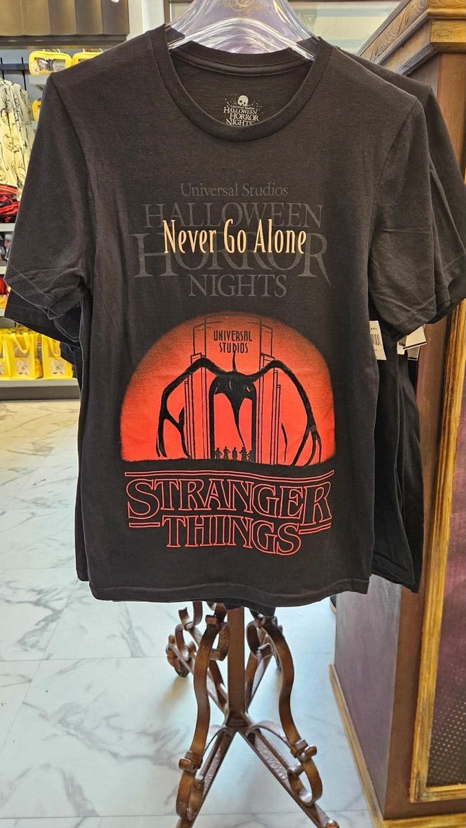thrillgeek's tweet photo. Here’s a look at some of the Stranger Things merchandise that was dropped today as part of the haunted house announcement. https://t.co/Bp7B3AvNp4