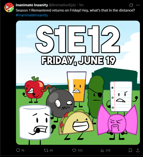 InanimateUpdate tweet picture