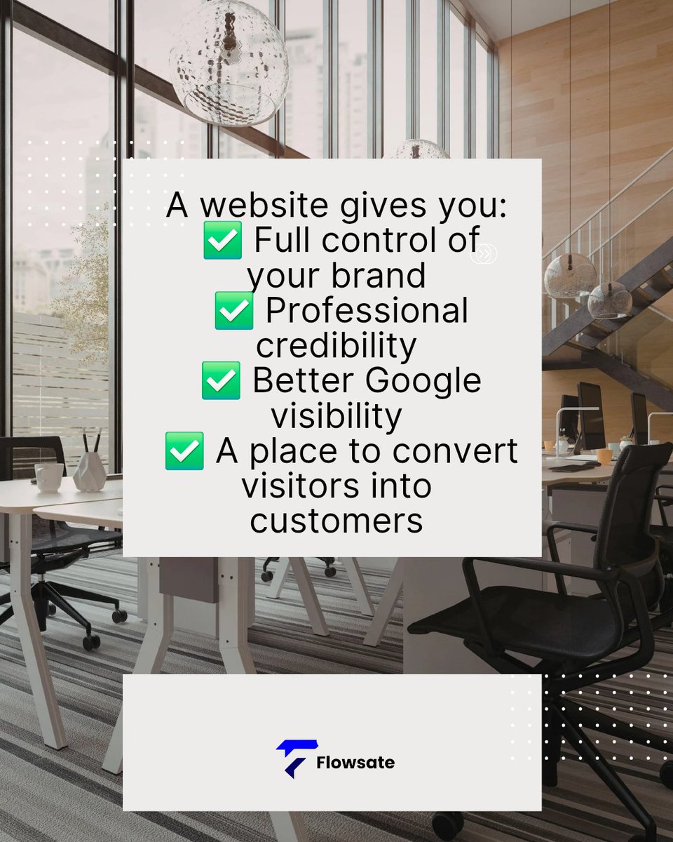 flowsateo3's tweet photo. Your website is your digital headquarters. 🌐

While social media helps you get discovered, a website builds trust, captures leads, and works for your business 24/7.

Ready to grow beyond social media?

#TechTips #WebDesign #BusinessGrowth #DigitalTransformation #Flowsate https://t.co/Ag66yXWqOu