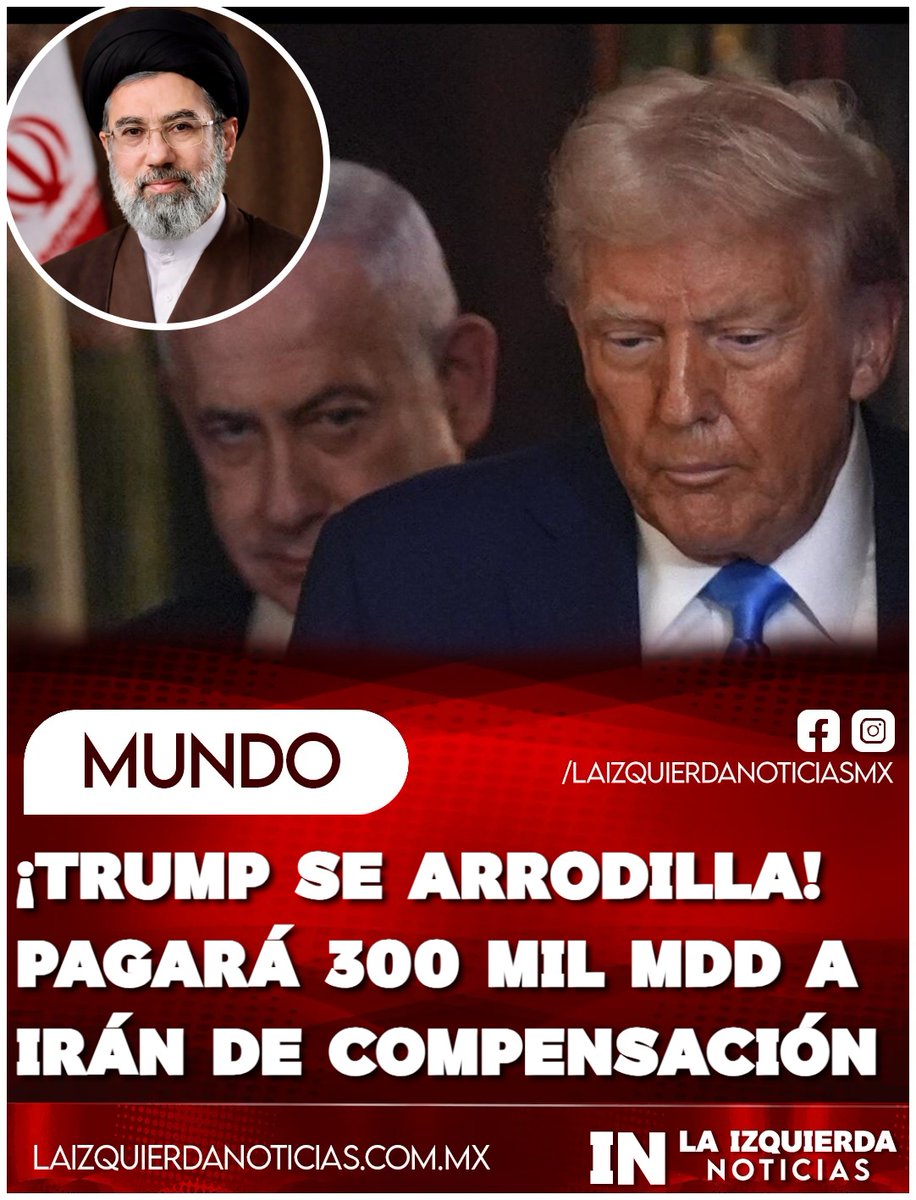 IzqNoticiasMx's tweet photo. ¡REVENTADO! El punto 7 del Memorando de Entendimiento que firmó Estados Unidos con Irán lo deja claro: Washington se compromete a financiar al menos 300 mil millones de dólares para la rehabilitación y el desarrollo económico, además deberá retirar sus tropas de las zonas cercanas al territorio iraní, respetar su soberanía y levantar las sanciones. El genocida que amenazaba con “borrarlos del mapa” hoy les paga una millonada y se retira con la cola entre las patas.