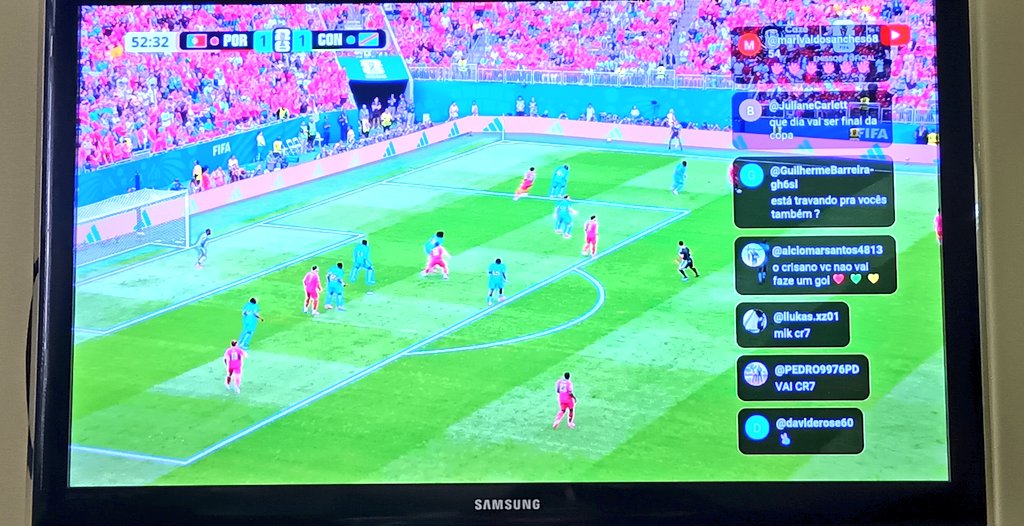 drgutorj's tweet photo. Assistindo a TV Cazé: Portugal x Congo ⚽️ 🇵🇹🇨🇩 #copa https://t.co/YAEtggbrI7