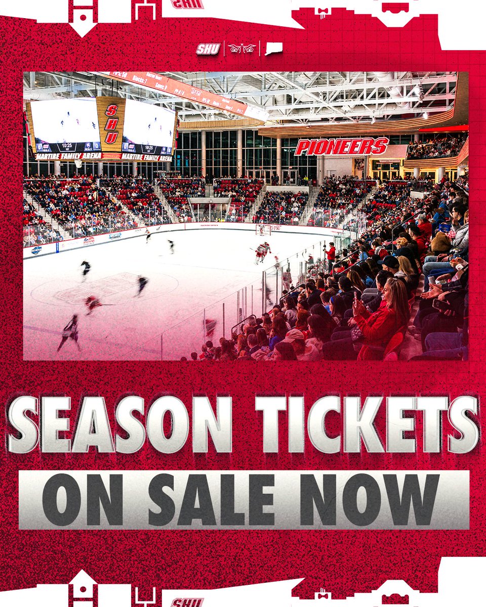 sacredheartmih's tweet photo. 2026-27 men's ice hockey season tickets are on sale now!!

Come support your Pioneers all season at the Martire Family Arena 🏒

🔗 - https://t.co/wNdbFUY3AO

#WeAreSHU https://t.co/aTdggO5XsM