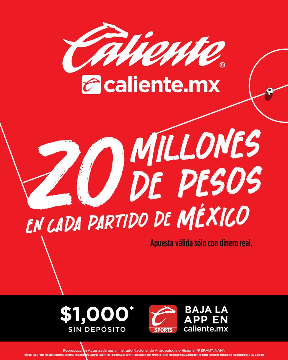 AtlasFC's tweet photo. ¡BIENVENIDOS A https://t.co/Y3MUKhKcQ7! 🇲🇽

Regístrate en https://t.co/eSHT5OzMY4, juégatela por la victoria de México y participa por 20 millones de pesos 🤑🔥

#MásAcciónMásDiversión #BienvenidosAlJuego https://t.co/Mv64mPdXT9
