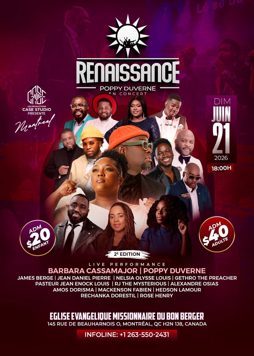 Barbaracassa's tweet photo. Montreal 🇨🇦🇨🇦🇨🇦🇨🇦🇨🇦
Préparez vous à vivre une experience extraordinaire dans la présence de Dieu ce weekend. 
La gloire de Dieu est là
#renaissance
#renouveautour https://t.co/h6HeFdvvYT