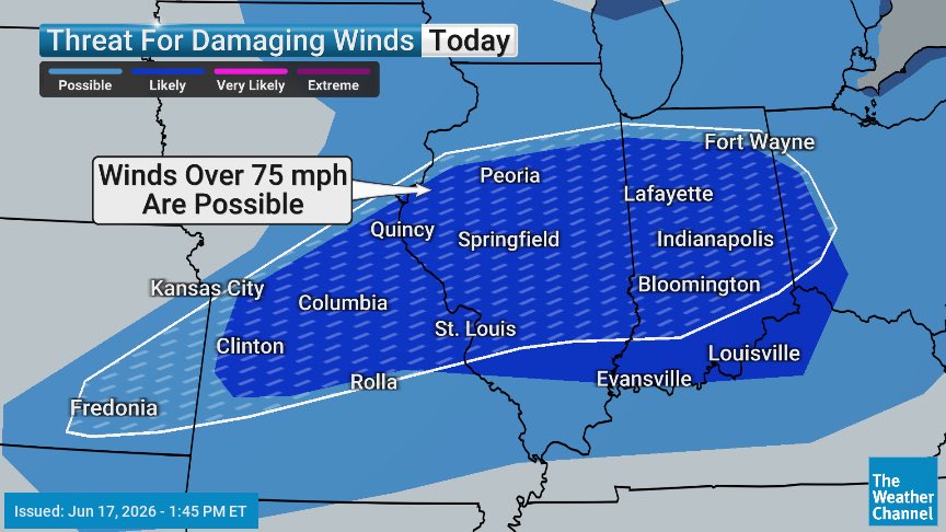 mikebettes's tweet photo. 🌪️LATEST TORCON MAP🌪️

-TORCON remains a 7. Minor tweaks to the map, but largely the same message: large and strong tornadoes, extreme straight-line winds, and large hail. The weather will be rough across the Midwest through tonight. 

-Have a sturdy place to shelter from the storms before they strike. Be mindful of trees around your property and the possibility of them falling on your home or vehicle. Consider staying off of second story and do not drive during these storms if at all possible. 

#weather #WeatherUpdate #tornado