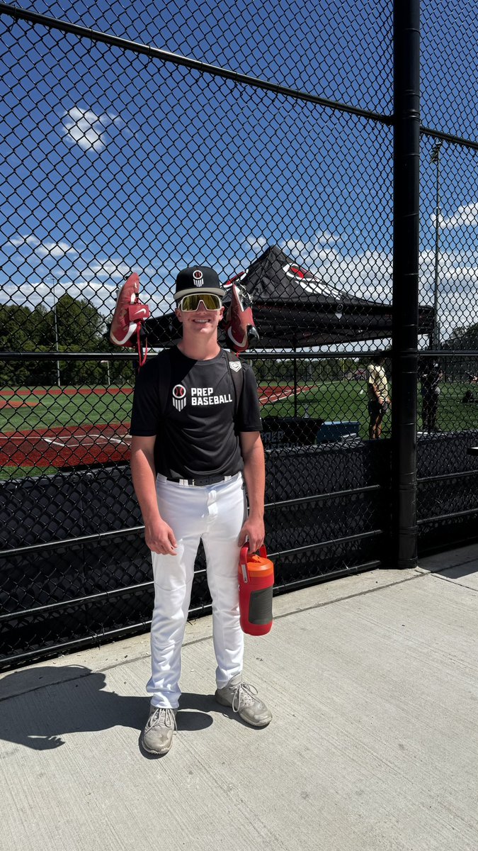 JackBrookes2028's tweet photo. Grateful to be invited to compete at the @PrepBaseballVA Future Games Trials. Also got 2 new PRs for Max EV (97) and Distance (367’). Thank you to @ksallday19 and @JJonesPBVADC for a great event. 

#classof2028 #StudentAthlete 
@BIHSBALL @ignite_baseball 
@NavyBaseball https://t.co/26MZdeJcXq
