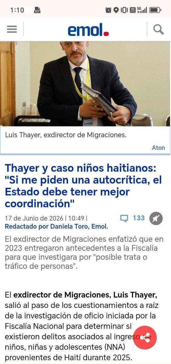 dcontador's tweet photo. Los chilenos queremos más que una autocrítica señor Thayer, queremos que se aplique la ley y se investigue exhaustivamente a los que operaron primero como agitadores pro inmigración como usted y después fueron autoridades en el gobierno de Boric. https://t.co/pRrddHrjdh