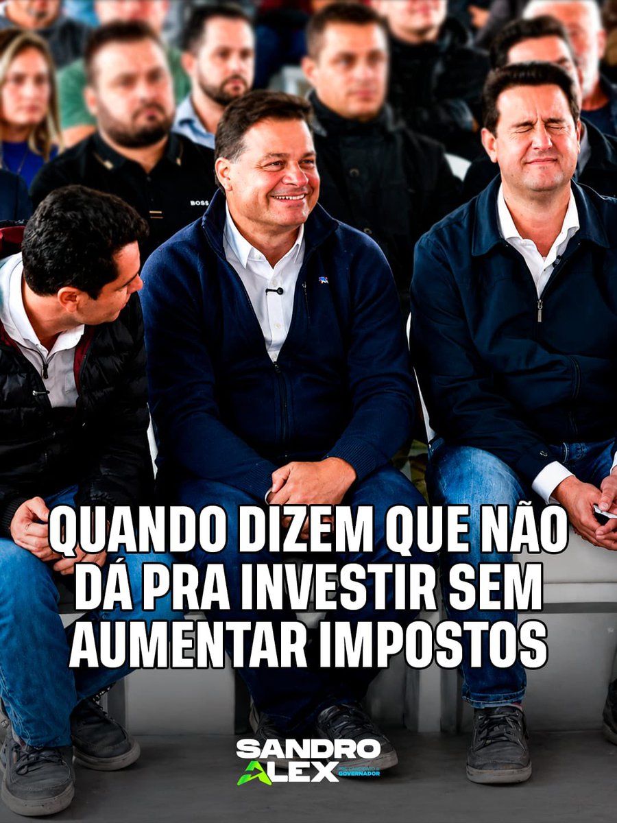 SandroAlex5555's tweet photo. No Paraná nós mostramos que dá! Aqui a gente reduz os impostos e bate recordes de investimentos e geração de empregos! https://t.co/RliYAf0lKC