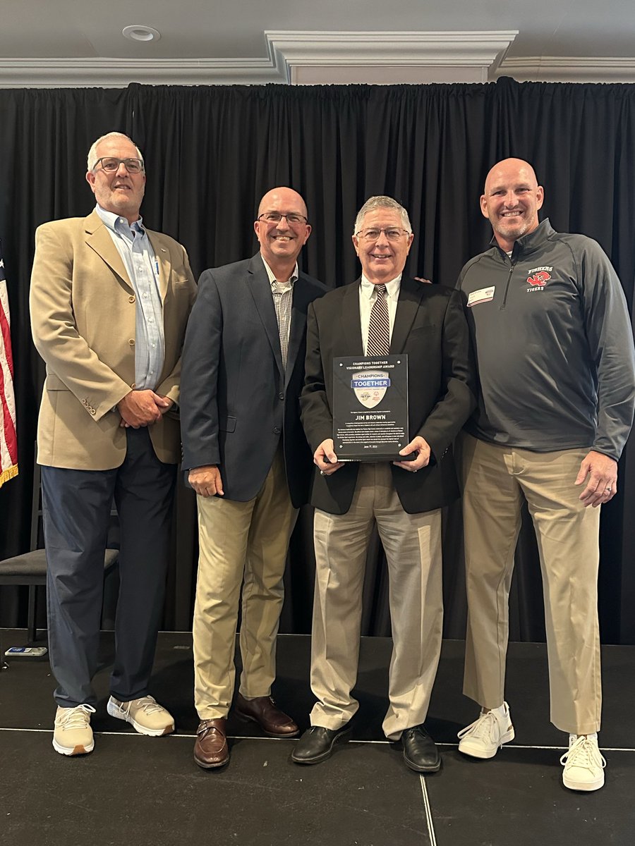 Goodwin_FHS's tweet photo. Congrats to Jim Brown, winner of the Champions Together “Visionary Leadership Award!” Well deserved honor for a man who has ensured that ALL students can be included in education-based athletics! https://t.co/Wbq9uVtT1X