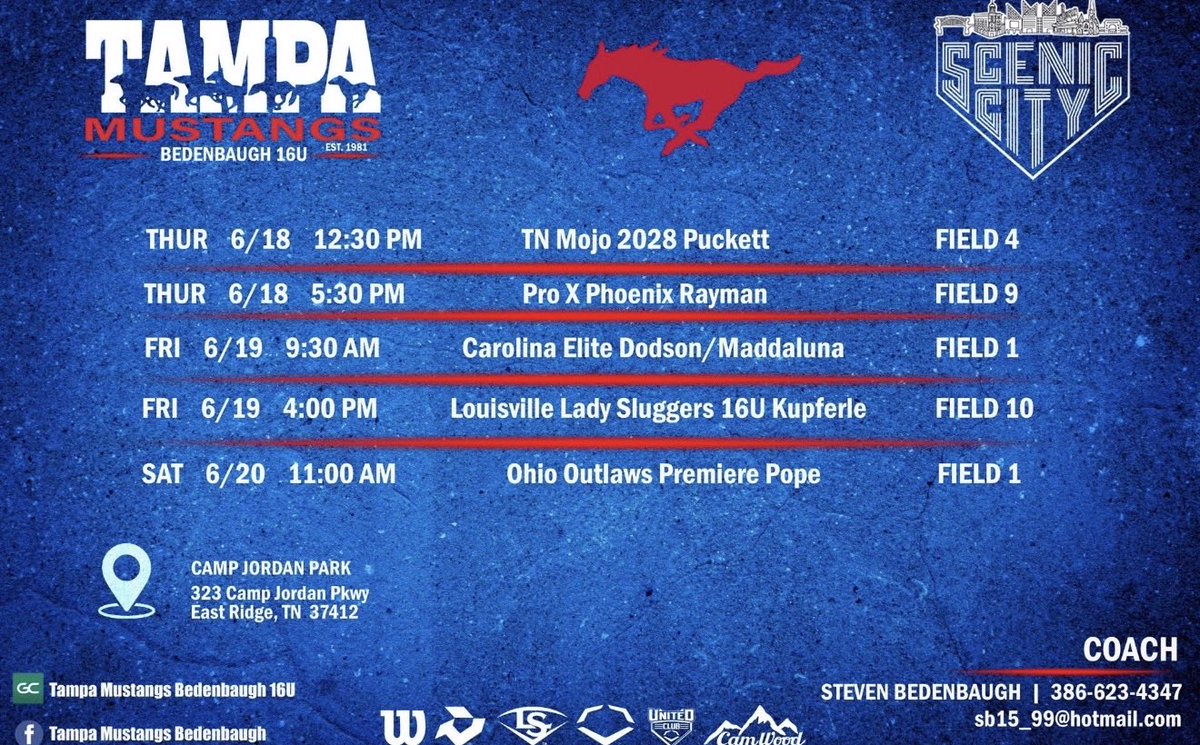 bbedenbaugh2029's tweet photo. Schedule out for Scenic City tournament! Can’t wait to get out there and play!
@rykerzc 
@DJSanders37 
@CoachBBuchanan 
@Coach_AT 
@noahbsanders 
@CoachVeach 
@UT_CoachZ https://t.co/ua4fhyJiU1