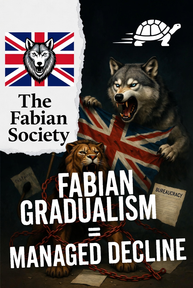 audio's tweet photo. Fabians helped found the Labour Party, influenced every Labour PM, and supplied key ideas for New Labour (e.g., Bank of England independence, Clause IV changes). Today, hundreds of Labour MPs and much of the cabinet are linked. Their vision built the post-war settlement but also the bloated bureaucracy, high taxes, dependency culture, and erosion of sovereignty we fight today.

This isn't organic progress — it's engineered decline by stealth. While Fabians talk "fairness" and "expertise," their slow permeation delivered open borders, net zero zealotry, endless regulation crushing small business and creators, and a state that serves globalist ideals over British families and workers.

We need the opposite: sovereignty restored, red tape slashed, communities strong, and real graft over gradual socialism. Britain first — not Fabian slow boil.
What say you, patriots? Drop your thoughts below. Follow back fellow fighters. Done 🫡 #RestoreBritain #FabianExposure