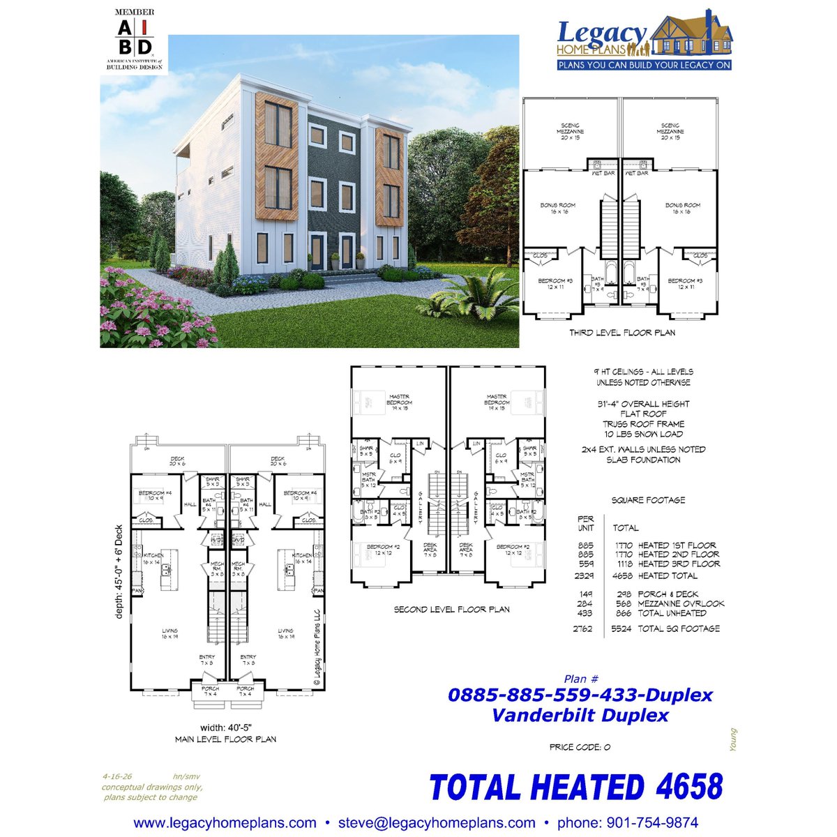 LegacyHomePlans's tweet photo. Double the space. Double the opportunity. 🏡🏡

The Vanderbilt Duplex delivers two spacious three-level homes with open living areas, private decks, bonus rooms, and modern styling—perfect for investors or multi-generational living.

#MultiFamilyHome https://t.co/Ffe56xGYdV