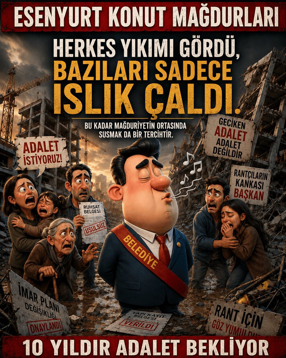 makin7619's tweet photo. #Medyakritk
Sayın @cemkucuk55
peki onbinlerce esenyurt konut mağdurunu ne zaman gündem yapacaksınız. Arsa sahiplerine vekalet eden firmalar ile yapı denetimci şahsın tüm projelerinde nedense hep sorun çıkıyor ve hemen şirket kurup projeleri devir alıyor. Sebepsiz zenginle��me? https://t.co/unTYkMsUBT