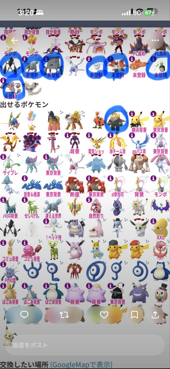 turtle_04's tweet photo. @zzzuvxy はじめまして、通常色のパチリス出せます！後、写真の青丸のも出せます！
コス色キテルグマと交換希望です😊 https://t.co/eLD1JwOaxp
