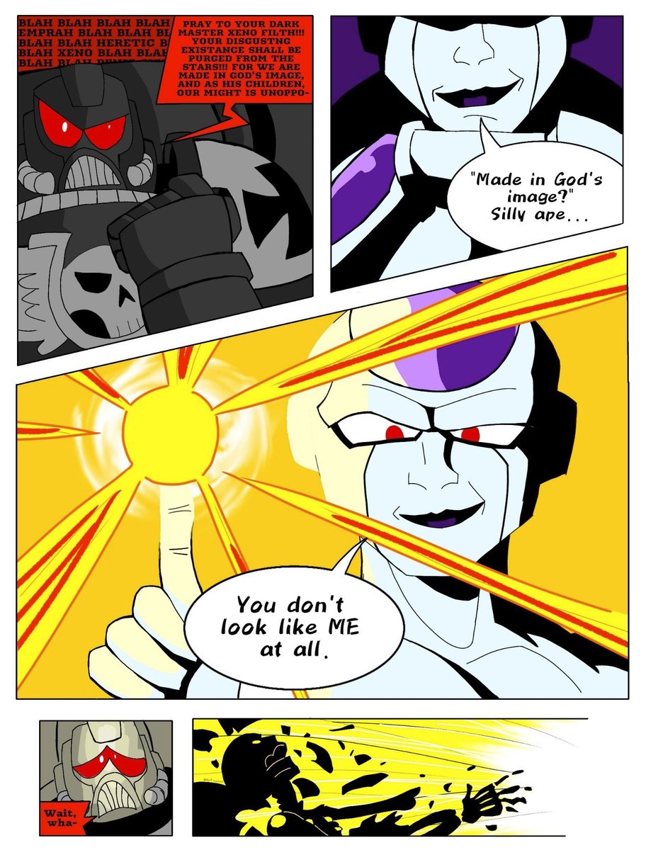 nov4rocket5's tweet photo. Obnoxious and unfunny "Imperium solos all filthy xenos!" mfs when the aliens have tech more advanced than a toaster

#warhammer40k #fanart #dbz https://t.co/cti5XMAYNL