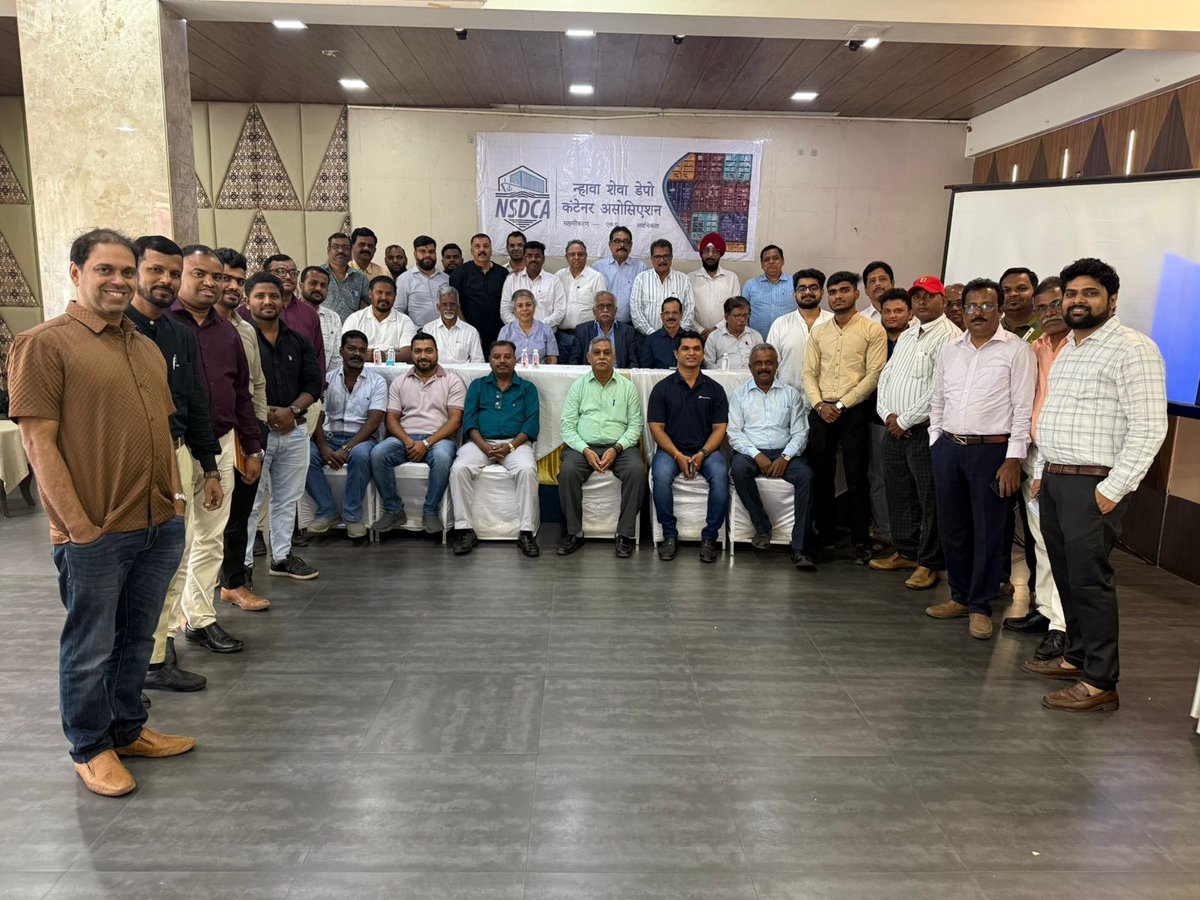nsdca59782's tweet photo. NSDCA members met on 05.06.2026 to align depot-level procedures with the revised SOP. The discussion focused on operational challenges, documentation flow, payment verification and practical steps required for smooth implementation. As a core part of the EXIM trade ecosystem, Empty Container Depots remain united, resilient, and committed to aligning their systems with the agreed SOP to support smoother trade facilitation in Nhava Sheva.

#NSDCA #UnityEmpowermentResilience #NhavaSheva #OffDock #Logistics #ContainerDepot #MakeInIndia #MaritimeIndia #ExportImport #AtmanirbharBharat #Employment