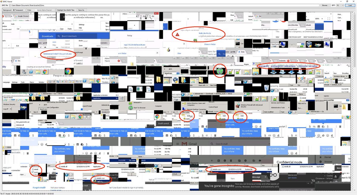 T3chFalcon's tweet photo. Let me blow your mind real quick:  

When you use Remote Desktop (RDP), Windows secretly takes screenshots of what you are doing.  

It’s called the RDP Bitmap Cache. 

To make the connection faster, Windows saves small tiles (images) of the remote screen to your hard drive in a bin file.  

Even if the session is over and the remote server is destroyed... your laptop still holds the cache files.  

Forensics teams use tools like BMCViewer to stitch those tiles back together.  

They won't just see logs but the literal email, document, or picture you were looking at.  

💀
