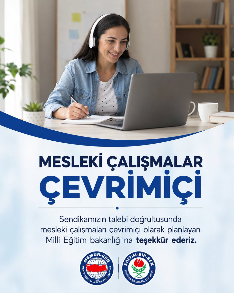ebsGop's tweet photo. 📢 MESLEKİ ÇALIŞMALAR ÇEVRİMİÇİ

Sendikamızın talebi ve öğretmenlerimizin beklentileri doğrultusunda, 29-30 Haziran tarihlerinde gerçekleştirilecek mesleki çalışmaların çevrimiçi olarak yapılması yönünde karar alan Milli Eğitim Bakanlığı'na teşekkür ediyoruz. https://t.co/MhnlSFCGZI