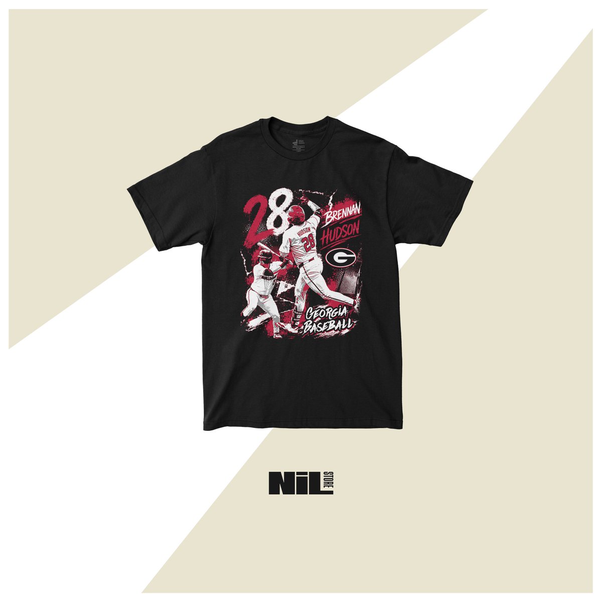 GeorgiaNILStore's tweet photo. Clean, classic, and official. The Brennan Hudson custom tee is officially live. Shop the drop. @BaseballUGA 

🔗https://t.co/qKC8H6nuEE https://t.co/ORBlQH6aM1