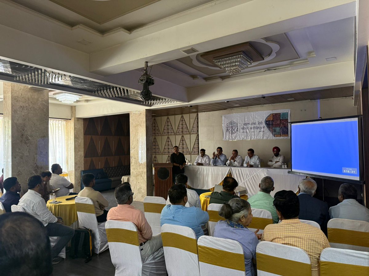 nsdca59782's tweet photo. NSDCA members met on 05.06.2026 to align depot-level procedures with the revised SOP. The discussion focused on operational challenges, documentation flow, payment verification and practical steps required for smooth implementation. As a core part of the EXIM trade ecosystem, Empty Container Depots remain united, resilient, and committed to aligning their systems with the agreed SOP to support smoother trade facilitation in Nhava Sheva.

#NSDCA #UnityEmpowermentResilience #NhavaSheva #OffDock #Logistics #ContainerDepot #MakeInIndia #MaritimeIndia #ExportImport #AtmanirbharBharat #Employment