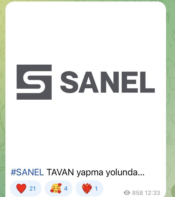 nonbee0523's tweet photo. #SANEL TAVAN ✅✅✅ 

Ücretsiz Borsa kanalımda verdiğim hisseler tavanları delmeye devam ediyor 

Telegram grubumuzda ki hisseleri ve anlık gelişimleri kaçırmamak için 👇🏻

https://t.co/J9m0YXlgky https://t.co/ypTBJ5NcOn