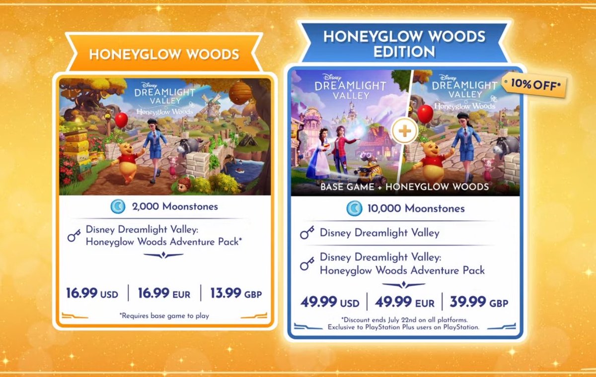 Disimyy's tweet photo. Honeyglow Woods Adventure pack Price 🏷️ #DisneyDreamlightValley https://t.co/nsbYF5QP0x