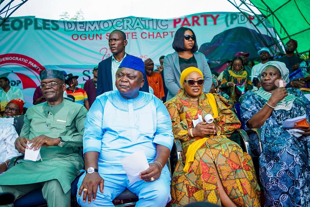 ladiadebutu's tweet photo. Today was more than a homecoming. It was a powerful statement that Ogun State deserves the best.

Myself and my Deputy Governorship Candidate, Alhaja Lateefat Sowunmi-Kolapo were delighted to join the State Chairman of our great party, Hon. Abayomi Tella, members of the State Working Committee, and thousands of party faithful to welcome Senator Iyabo Obasanjo back to the Peoples Democratic Party.

Her return, alongside the return of thousands of her supporters reflects the growing conviction across our state that Ogun people are tired of a government that has become disconnected from the realities of the people. Our citizens deserve leadership that is transparent, compassionate, accountable and genuinely committed to their welfare.

The message from today's gathering was loud and clear— Ogun State is ready for a new direction. A direction built on inclusion, responsible governance, economic prosperity, and leadership that listens.

Together, we will restore hope, rebuild trust in government, and create an Ogun State that works for everyone.

The movement continues to grow. The future is calling, and together, we shall answer.

PDP… Power To The People!