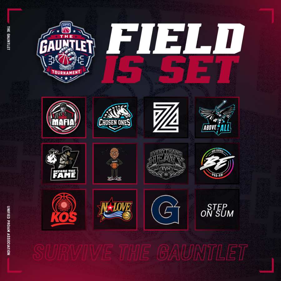 UnifiedProAm's tweet photo. The Gauntlet is underway. 12 teams, 3 lives, $2,500 on the line. The Final Four gets decided this Saturday — Semifinals and Grand Finals broadcast live Sunday at 3 PM EST. Follow the bracket: https://t.co/nWVENQDvvS https://t.co/LVzPvKHUMP