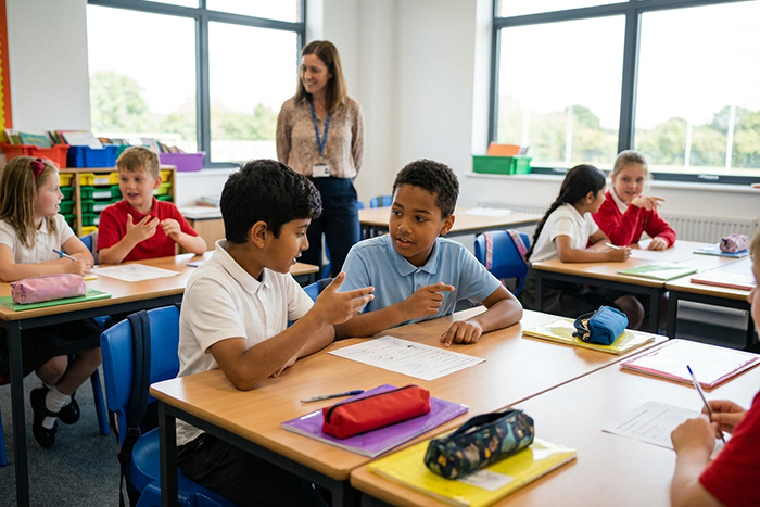 ModelTeaching's tweet photo. The common Think-Pair-Share is a staple in classrooms everywhere. But a quick turn-and-talk can quietly hide the students who never engaged.

Here's how to get real thinking out of it. 🧵 https://t.co/jb3LfYX1G5