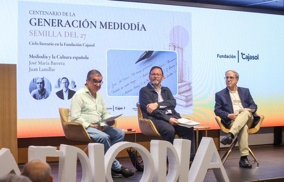 metrosoneto's tweet photo. Primera jornada del Centenario de la Generación Mediodía, semilla del 27
@fundacioncajasol #cultura https://t.co/gPkBfrYOpQ
