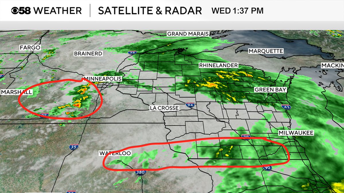 RebeccaSchuld's tweet photo. Still watching these two areas. In the short term this is likely just light and some moderate rain filtering in across southern WI. There's still a chance some of the activity in Minnesota could pinwheel a few storms this way during the course of the evening. https://t.co/kDpCN5zpfv