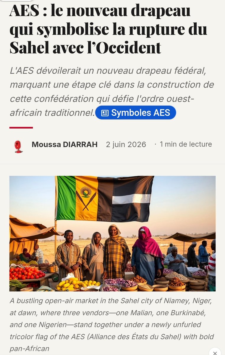 DrapeauxSFV's tweet photo. L'importance des drapeaux en géopolitique illustrée par l'AES! 

https://t.co/XEC29xE8fT https://t.co/EMqIk5QuX9