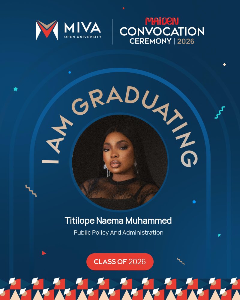 mivauniversity's tweet photo. Just 3 days to go until our Maiden Convocation! 🎓✨

Meet some of the remarkable graduands preparing to make history as members of Miva's very first graduating class. Their journey has been one of grit, growth, and determination and the finish line is finally in sight.

Join us as we celebrate this historic milestone for Miva Open University.

📅 Date: 20 June 2026
🕚 Time: 11:00 AM
📍 Venue: Wole Soyinka Centre for Culture and Creative Arts (formerly the National Theatre)

RSVP via https://t.co/YobWAjrKtK 💙

#MivaConvocationCeremony #MivaConvocation2026 #MivaConvocation26 #MivaOpenUniversity