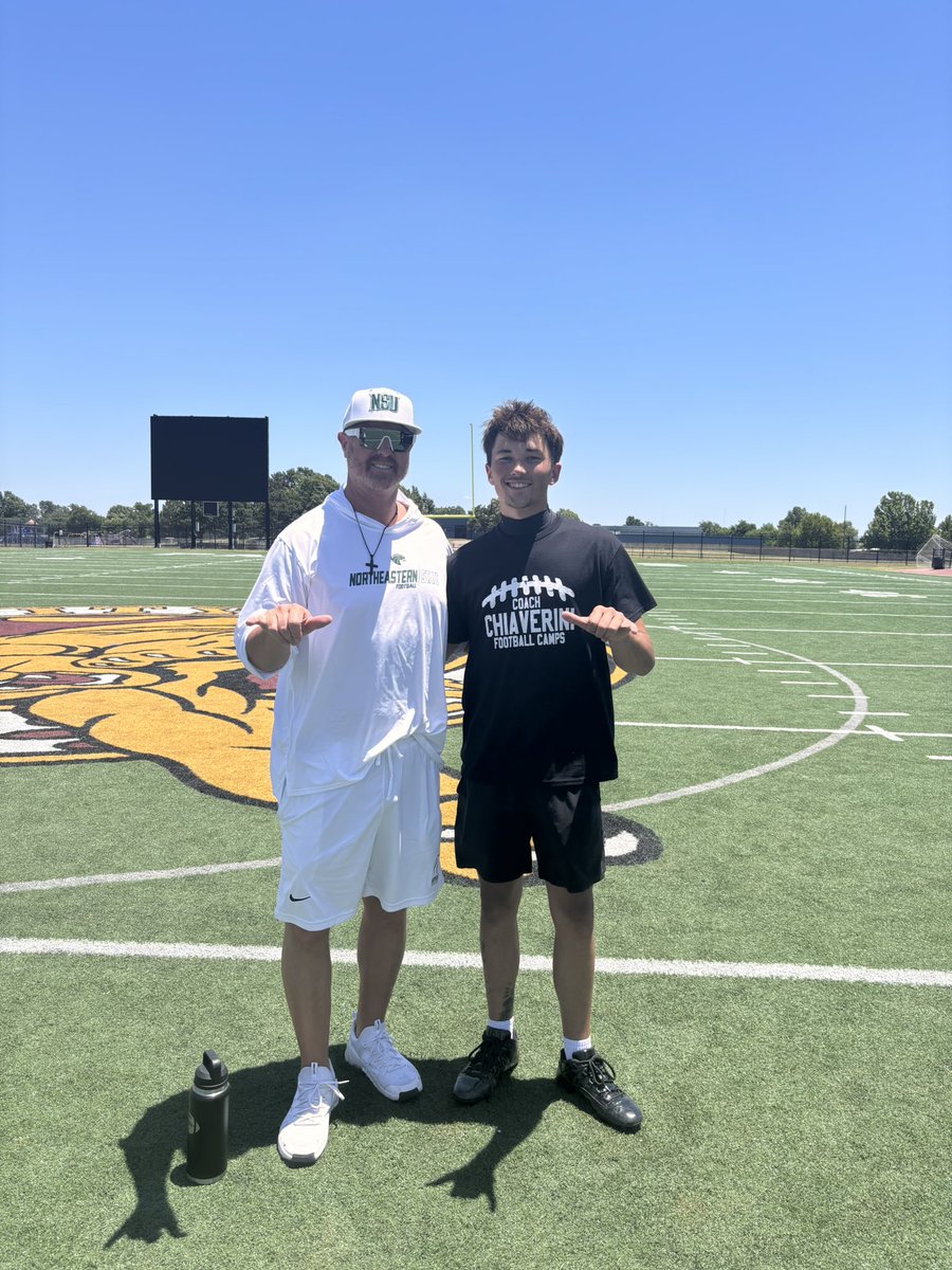 cayden_2008's tweet photo. After a great camp and a great conversation with @chev06_ I’m blessed to receive an offer from northeastern state university @NSU_Football @CoachChev6 @Wyatt_3 @castroadam55 @ElginOwlsFB https://t.co/7yB25xqA4R