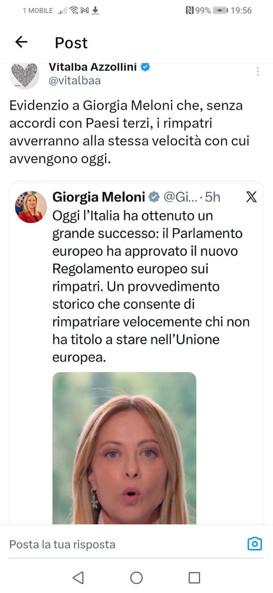 EBamusement's tweet photo. @Tommasocerno Studiate
Qual è la differenza tra return hub e CPR?
una fra le tante: i primi non sono sotto giurisdizione italiana come il CPR in Albania.
La gestione dei centri in Albania avviene da parte dell’Italia. La gestione dei Return hub avviene da parte del paese in cui sono collocati. https://t.co/TAHLv7HGGG