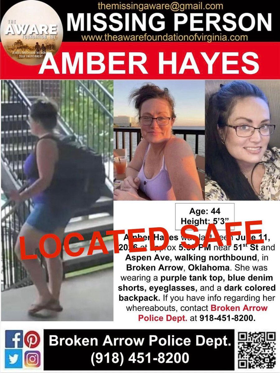 aware_the's tweet photo. ✅Update✅ Located safe #TheAWAREFoundationInc #Located #FoundSafe https://t.co/UlQeF5U8Da