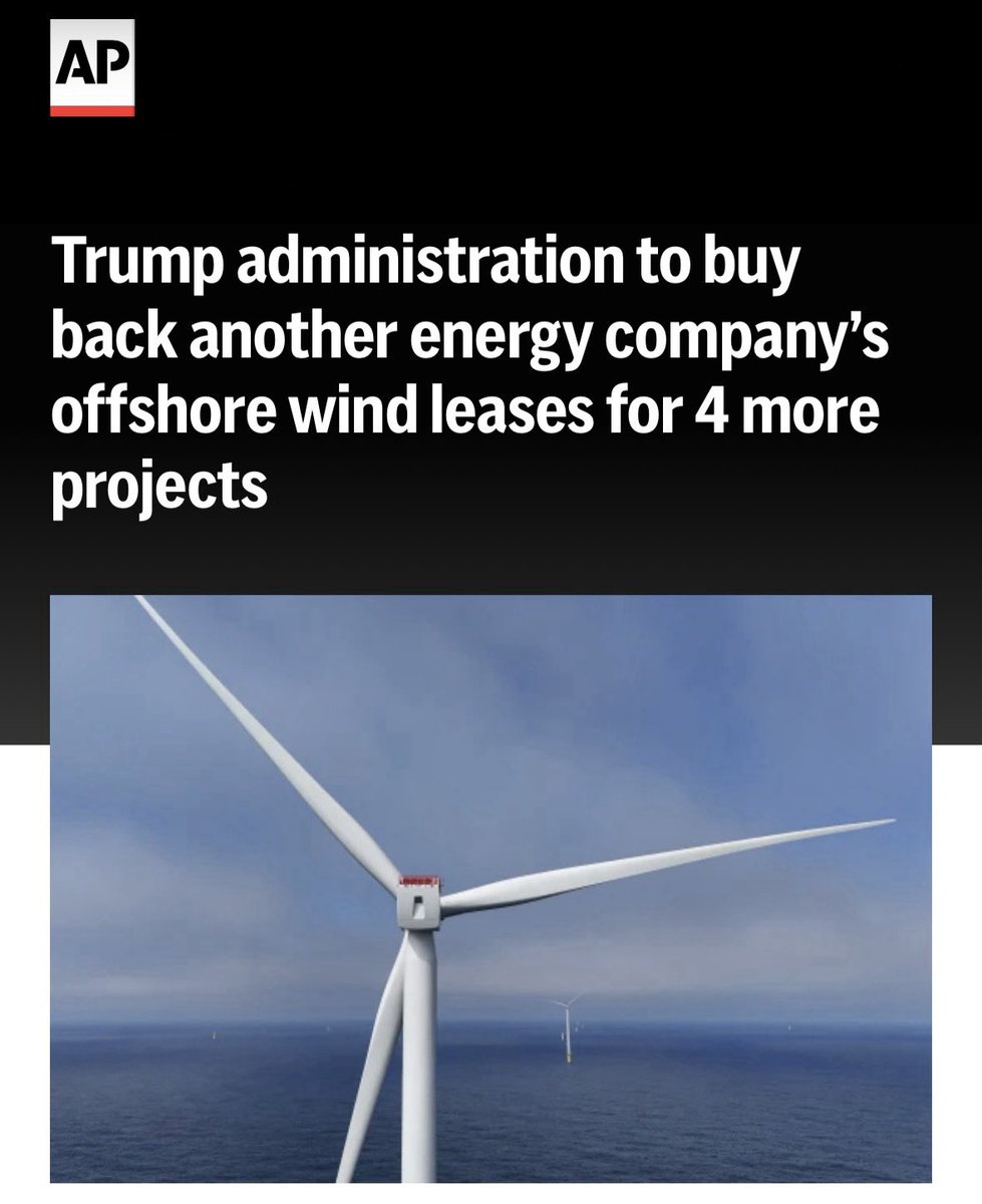 SenSchumer's tweet photo. Trump has now spent $2.6 billion in tax-payer money to kill offshore wind projects. 

These projects represented thousands of good union jobs, billions in economic development, and millions of homes worth of desperately needed electricity. 

And any blackouts in NY will now rest squarely on the shoulders of Donald Trump.