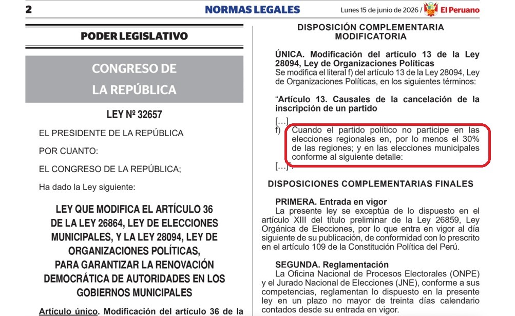 MesiasGuevara's tweet photo. Aprueban leyes a su medida,en pleno proceso EMR 2026 cambiaron la ley para que no pierdan su inscripción en el ROP,rebajaron de 50% a 30% de inscripción de candidaturas. @presidenciaperu muy solícito lo promulgó. Entre los beneficiados estaría Fuerza Popular. El Perú es su feudo https://t.co/9cU6IJRcDi