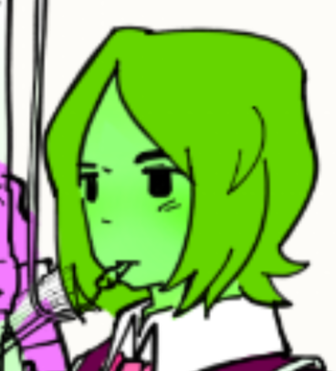 JakesRightBoob's tweet photo. this is what tatsuya would look like if he was green https://t.co/PZ9WYpZbdG