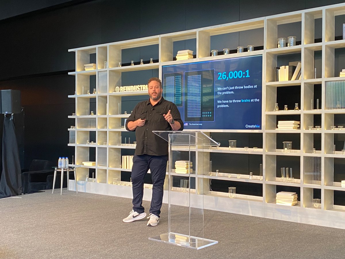 reindsummit's tweet photo. “We can’t do it the China way and just throw bodies at the problem. We can’t just throw government at the problem. 

We have to innovate. That’s how America is going to win.”

-Cam Meyers of @createme https://t.co/fLeJDEpSKt